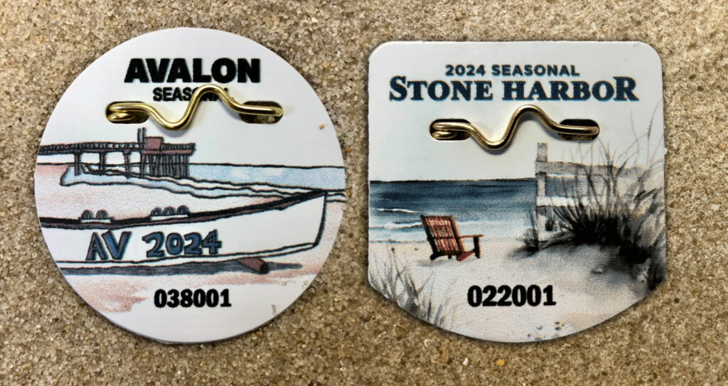 Avalon and Stone Harbor Beach Tags for 2024